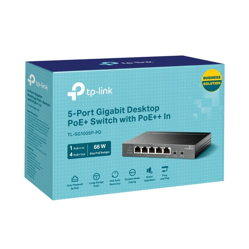 Interruttore TP-LINK TL-SG1005P-PD 5x 1Gb 66 W PoE+ / PoE++