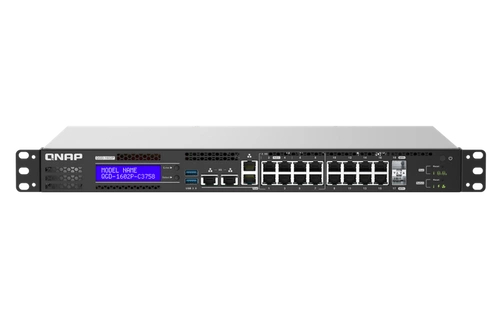 Interruttore QNAP QGD-1602P-C3558-8G 8x 1Gb | 8x 2.5Gb 2x SFP+ 370 W PoE+/PoE++