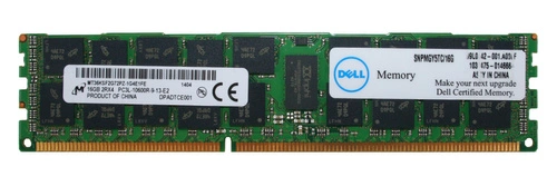 Memoria RAM 1x 16GB Micron ECC REGISTERED DDR3 1333MHz PC3-10600 RDIMM | MT36KSF2G72PZ-1G4