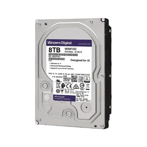 Disco rigido Western Digital PURPLE 3.5'' HDD 8TB 5640RPM SATA 6Gb/s 128MB | WD84PURZ
