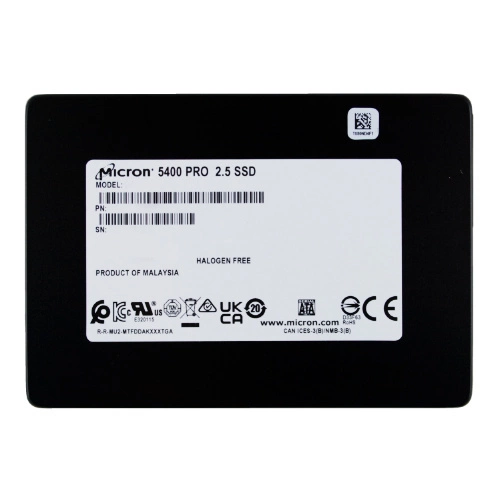 SSD disco Micron 5400 PRO 7.68TB 2.5'' SATA 6Gb/s TLC 3D-NAND | MTFDDAK7T6TGA-1BC1ZABYYR