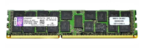 Memoria RAM 1x 16GB Kingston ECC REGISTERED DDR3 1333MHz PC3-10600 RDIMM | KTD-PE313LV/16G