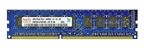 Memoria RAM 1x 4GB Hynix ECC UNBUFFERED DDR3 1333MHz PC3-10600 UDIMM | HMT351U7AFR8C-H9