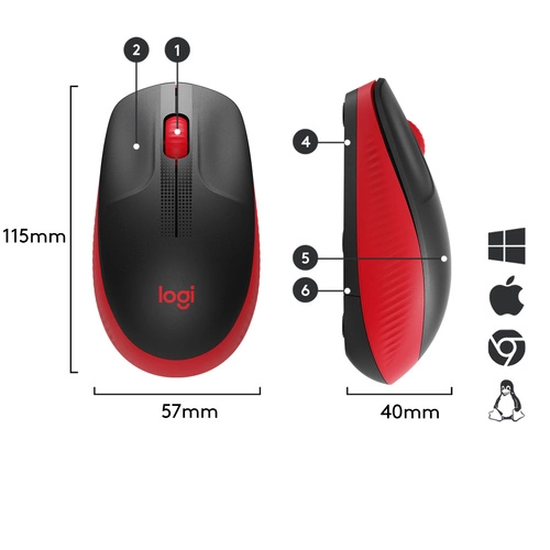 Senza fili topo Logitech M190 910-005908
