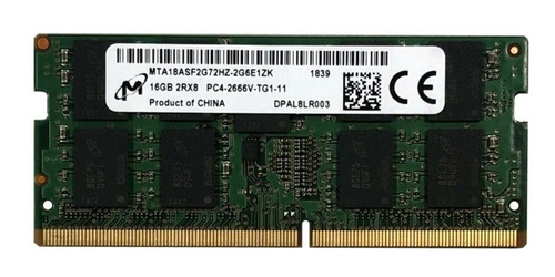 Memoria RAM 1x 16GB Micron SO-DIMM DDR4 2666MHZ PC4-21300 | MTA18ASF2G72HZ-2G6
