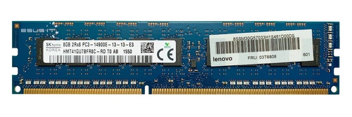 Memoria RAM 1x 8GB Hynix ECC UNBUFFERED DDR3 2Rx8 1866MHz PC3-14900 UDIMM | HMT41GU7BFR8C-RD