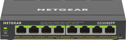 Interruttore Netgear GS308EPP-100PES 8x 1Gb 123 W PoE+
