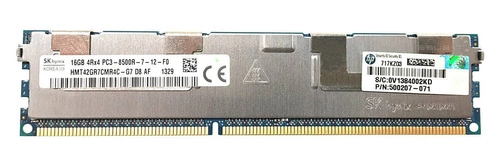 Memoria RAM 1x 16GB Hynix ECC REGISTERED DDR3 1066MHz PC3-8500 RDIMM | HMT42GR7CMR4C-G7