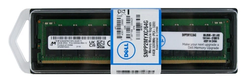 Memoria RAM 1x 64GB DELL PowerEdge & Precision Workstation DDR4 2Rx4 3200MHz ECC REGISTERED DIMM | SNPP2MYXC/64G