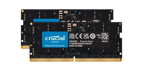 Memoria RAM 32GB kit (2x 16GB) Crucial SO-DIMM DDR5 4800MHz PC5-38400 | CT2K16G48C40S5