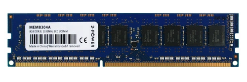 Memoria RAM 1x 8GB 2-POWER ECC UNBUFFERED DDR3 2Rx8 1333MHz PC3-10600 UDIMM | MEM8304A
