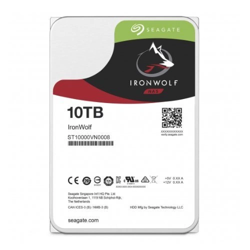 Disco rigido Seagate IronWolf 3.5'' HDD 10TB 7200RPM SATA 6Gb/s 256MB | ST10000VN0008