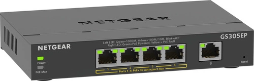 Interruttore Netgear GS305EP-100PES 5x 1Gb 63 W PoE+