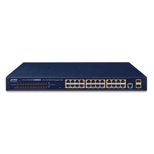Interruttore Planet GS-4210-24P2S 24x 1Gb 2x SFP 300 W PoE+