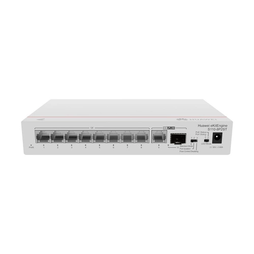 Interruttore Huawei S110-8P2ST 8x 1Gb 1 RJ-45/SFP 124 W PoE+