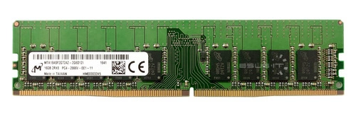 Memoria RAM 1x 16GB Micron ECC UNBUFFERED DDR4 2Rx8 2666MHz PC4-21300 UDIMM | MTA18ASF2G72AZ-2G6