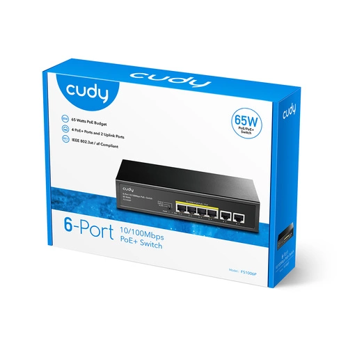 Interruttore Cudy FS1006P 6x 100Mb 60 W PoE+