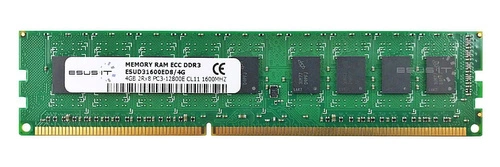 Memoria RAM 1x 4GB ESUS IT ECC UNBUFFERED DDR3 2Rx8 1600MHz PC3-12800 UDIMM | ESUD31600ED8/4G
