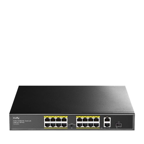 Interruttore Cudy FS1018PS1 16x 100Mb | 2x 1Gb 1 SFP 200 W PoE+