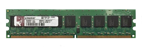 Memoria RAM 1x 2GB Kingston ECC UNBUFFERED DDR2 800MHz PC2-6400 UDIMM | KWM553-ELC