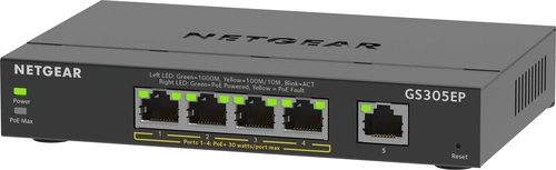 Interruttore Netgear GS305EP-100PES 5x 1Gb 63 W PoE+
