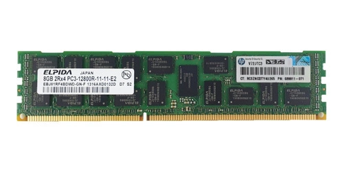 Memoria RAM 1x 8GB ELPIDA ECC REGISTERED DDR3 1600MHz PC3-12800 RDIMM | EBJ81RF4BDWD-GN-F
