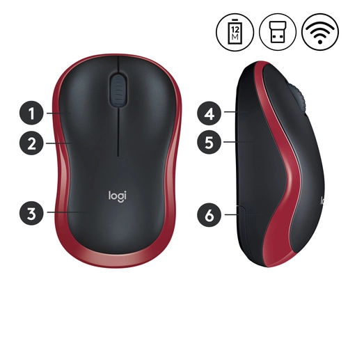 Senza fili topo Logitech M185 910-002240