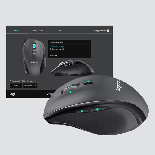 Senza fili topo Logitech Customizable Mouse M705 910-006034