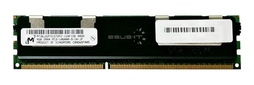Memoria RAM 1x 4GB Micron ECC REGISTERED DDR3 1333MHz PC3-10600 RDIMM | MT36JSZF51272PZ-1G4