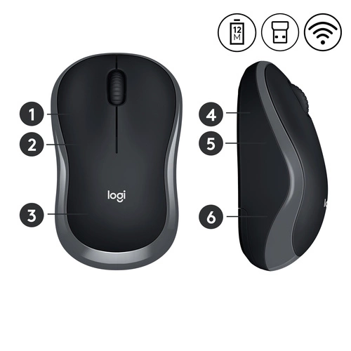 Senza fili topo Logitech M185 910-002238