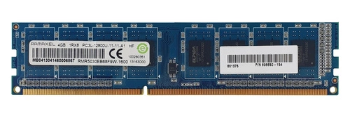 Memoria RAM 1x 4GB Ramaxel NON-ECC UNBUFFERED DDR3 1600MHz PC3-12800 UDIMM | RMR5030EB68F9W