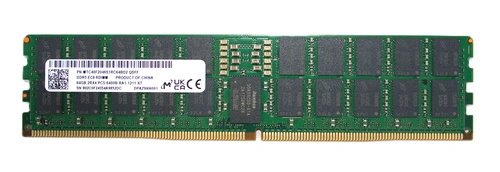 Memoria RAM 1x 64GB Micron ECC REGISTERED DDR5 2Rx4 6400MHz PC5-51200 RDIMM | MTC40F2046S1RC64BD2