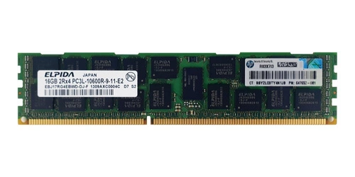 Memoria RAM 1x 16GB ELPIDA ECC REGISTERED DDR3 1333MHz PC3-10600 RDIMM | EBJ17RG4EBWD-DJ-F