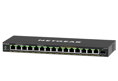 Interruttore Netgear GS316EP-100PES 15x 1Gb 1 SFP 180 W PoE+