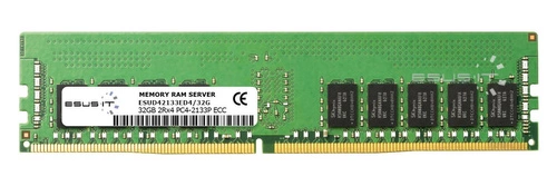 Memoria RAM 1x 32GB ESUS IT ECC UNBUFFERED DDR4 2Rx4 2133MHz PC4-17000 UDIMM | ESUD42133ED4/32G