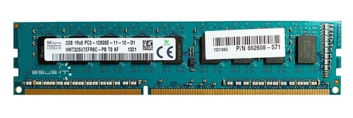 Memoria RAM 1x 2GB Hynix ECC UNBUFFERED DDR3 1Rx8 1600MHz PC3-12800 UDIMM | HMT325U7EFR8C-PB