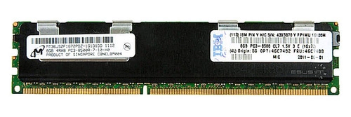 Memoria RAM 1x 8GB IBM ThinkServer & System X DDR3 1066MHz ECC REGISTERED DIMM | 46C7488