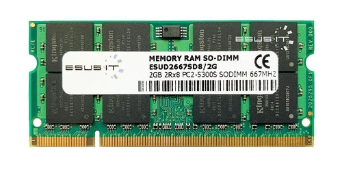 Memoria RAM 1x 2GB ESUS IT SO-DIMM DDR2 667MHz PC2-5300 | ESUD2667SD8/2G