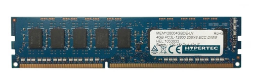 Memoria RAM 1x 4GB HYPERTEC ECC UNBUFFERED DDR3 1600MHz PC3-12800 UDIMM | MEM128004GBDE-LV