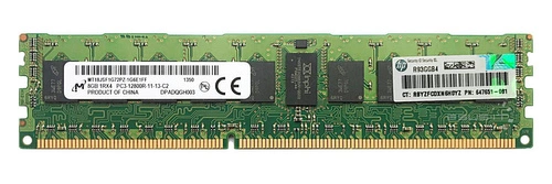 Memoria RAM 1x 8GB Micron ECC REGISTERED DDR3 1600MHz PC3-12800 RDIMM | MT18JSF1G72PZ-1G6 