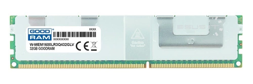 Memoria RAM 1x 32GB GoodRAM LOAD REDUCED DDR3 4Rx4 1600MHz PC3-12800 LRDIMM | W-MEM1600LR3Q432GLV
