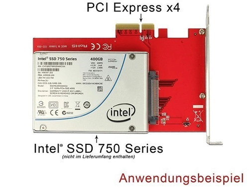 Delock Card PCI Express x4 > 1x U.2 NVMe SFF-8639 | 89469