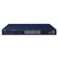 Interruttore Planet GS-4210-16P2S 16x 1Gb 2x RJ-45/SFP 220 W PoE+