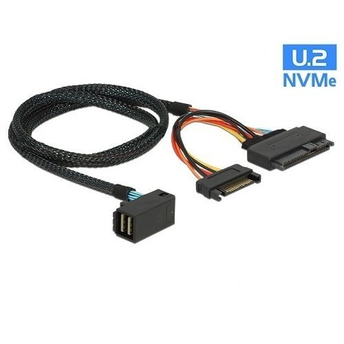 Delock Cavo SFF-8643 > U.2 SFF-8639 + SATA power connector 0.75m | 84822