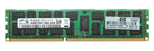 Memoria RAM 1x 4GB Samsung ECC REGISTERED DDR3 2Rx4 1333MHz PC3-10600 RDIMM | M393B5170FH0-CH9