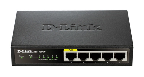 Interruttore D-Link DES-1005P/E 5x 1Gb 60 W PoE+
