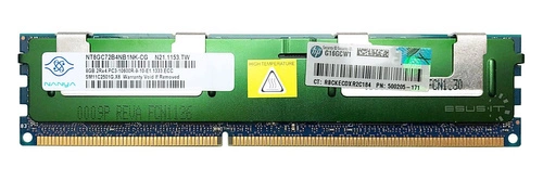 Memoria RAM 1x 8GB Nanya ECC REGISTERED DDR3 2Rx4 1066MHz PC3-10600 RDIMM | NT8GC72B4NB1NK-CG