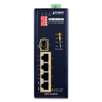 Interruttore Planet ISW-514PTF 4x 100Mb 1x 100Mbps SFP 120 W PoE+