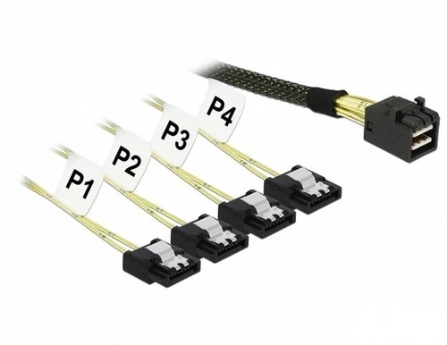 Delock Cavo (83392) Mini SAS HD SFF-8643 | 4 x SATA 7 Pin 0.5m.| 83392