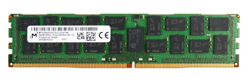 Memoria RAM 1x 64GB Micron LOAD REDUCED DDR4 4Rx4 3200MHz PC4-25600 LRDIMM | MTA36ASF8G72LZ-3G2